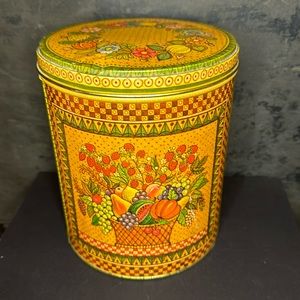 Vintage Hallmark Floral Tin 1776 and 1976